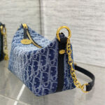 Christian Dior Diorstar Hobo Bag with Chain Blue
